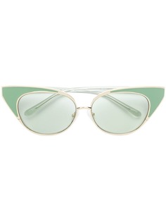x Linda Farrow солнцезащитные очки в оправе 'кошачий глаз' Nº21