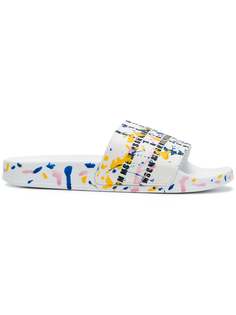 шлепанцы с эффектом разбрызганной краски MSGM