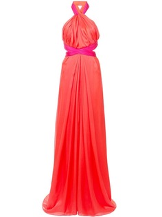 платье с вырезами с вырезо-петлей халтер Brandon Maxwell