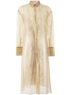 однобортный полупрозрачный плащ Jil Sander