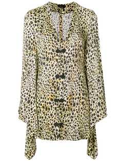 короткое платье с леопардовым принтом De La Vali