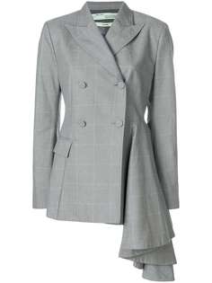 приталенный двубортный жакет асимметричного кроя Off-White