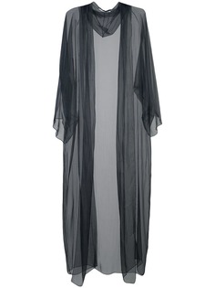 длинное полупрозрачное пальто с капюшоном Rosetta Getty