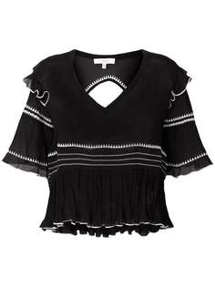 топ с V-образным вырезом и рюшами Iro