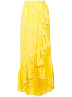 удлиненная юбка с оборками Attico
