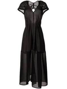 длинное полупрозрачное платье Victoria Beckham