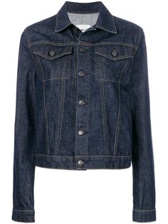 джинсовая куртка с контрастными полосками на спине Helmut Lang