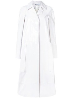длинный плащ с лакированным эффектом Jil Sander