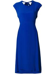 асимметричное платье миди с завязками сзади на шее Mauro Grifoni