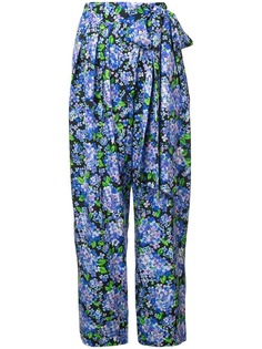 брюки с завышенной талией и цветочным принтом Vika Gazinskaya