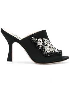 мюли 'Pamela' с декором из стразов Attico