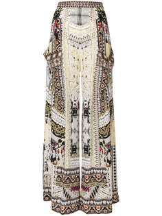 брюки-палаццо с рисунком в стиле бохо Camilla