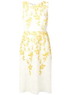 платье миди с вышитыми цветочными мотивами Giambattista Valli