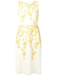 платье миди с вышитыми цветочными мотивами Giambattista Valli