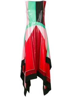 длинное платье дизайна "колор-блок" Dvf Diane Von Furstenberg