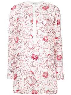 туника с вырезом под горло и цветочным рисунком Loro Piana