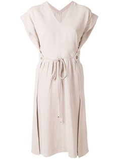 платье миди с V-образным вырезом Salvatore Ferragamo