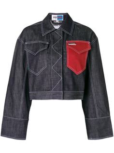 джинсовая куртка с контрастным накладным карманом Kenzo