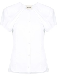 блузка со структурированным плечами Khaite