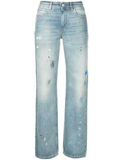 прямые джинсы с эффектом разбрызганной краски Alexa Chung