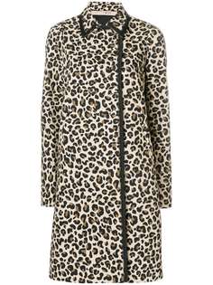двубортное пальто с леопардовым узором Nº21