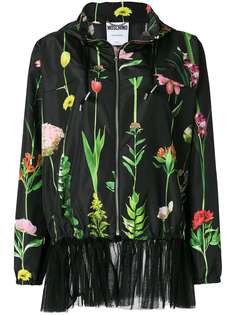 куртка-бомбер с цветочным принтом Moschino