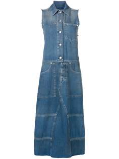 длинное джинсовое платье-рубашка Mm6 Maison Margiela