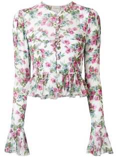 облегающая блузка с цветочным принтом Giuseppe Di Morabito