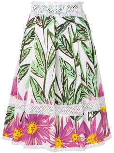 юбка длины миди с рисунком Ki6