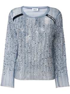 топ с отделкой бисером и пайетками Aviù