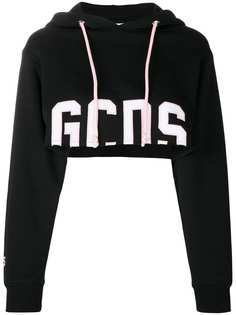 укороченная толстовка с капюшоном и логотипом Gcds