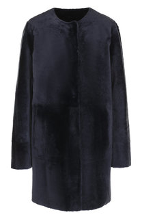 Двусторонняя дубленка с круглым вырезом из овчины DROMe