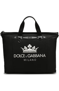 Текстильная спортивная сумка Mediterraneo с плечевым ремнем Dolce & Gabbana