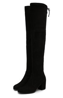 Замшевые ботфорты на устойчивом каблуке Stuart Weitzman