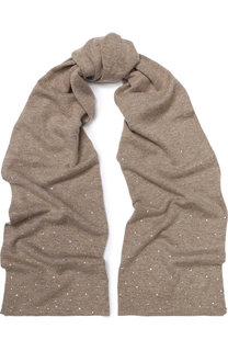 Шарф из смеси шерсти и кашемира с отделкой стразами Balmuir