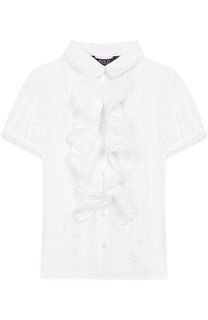 Хлопковая блуза с оборками Polo Ralph Lauren