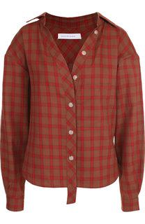 Хлопковая блуза в клетку Walk of Shame