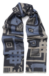 Шелковый шарф с необработанным краем Kiton
