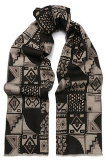 Шелковый шарф с необработанным краем Kiton