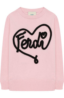 Пуловер из смеси хлопка и кашемира Fendi
