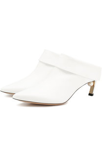 Кожаные мюли Mira на каблуке kitten heel Nicholas Kirkwood