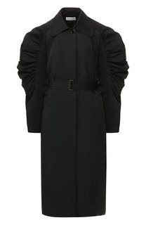 Однотонное пальто с объемными рукавами Dries Van Noten