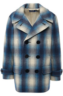 Двубортное шерстяное пальто Polo Ralph Lauren