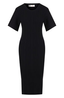 Шерстяное платье-миди с круглым вырезом Lanvin