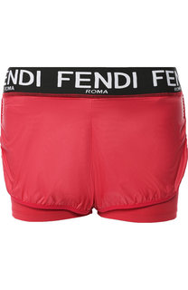 Мини-шорты с логотипом бренда Fendi