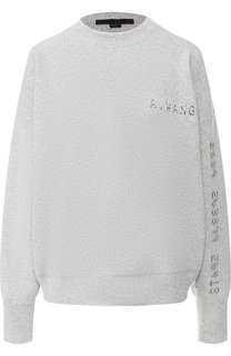 Шерстяной пуловер с логотипом бренда Alexander Wang