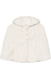 Пончо из хлопка с капюшоном Aletta