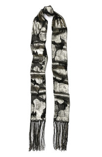 Шелковый шарф с бахромой Saint Laurent