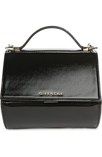 Сумка из лаковой кожи Pandora Box mini на цепочке Givenchy