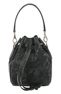 Кожаная сумка Floral Drawstring small с вышивкой Ralph Lauren
